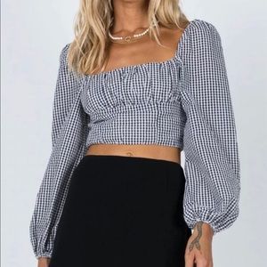 Princess Polly gingham crop top